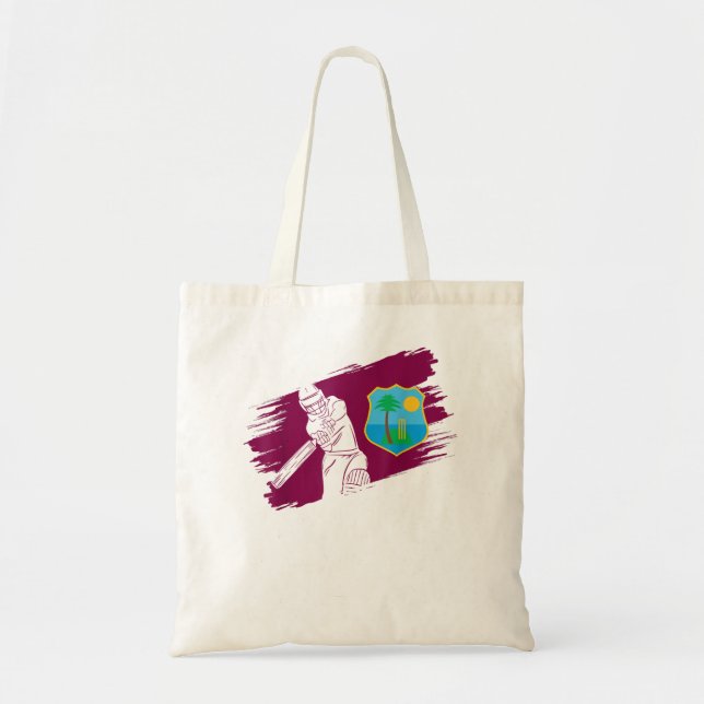 West Indies Flag West Indies Cricket Fan Player Co Tote Bag (Front)