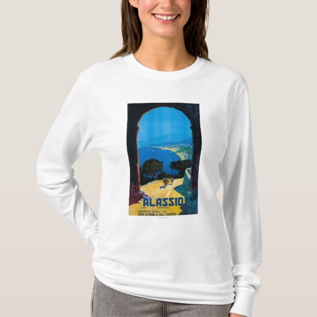 West Italian Riviera Travel Poster T-Shirt (Front)