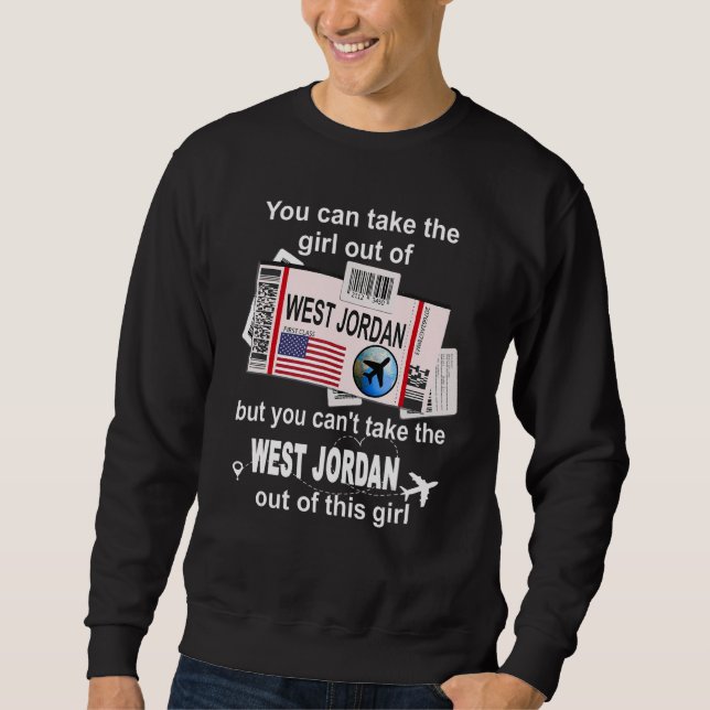 West Jordan Boarding Pass  West Jordan Girl Sweatshirt (Front)