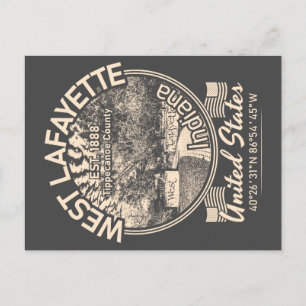 WEST LAFAYETTE CITY - INDIANA VINTAGE POSTCARD