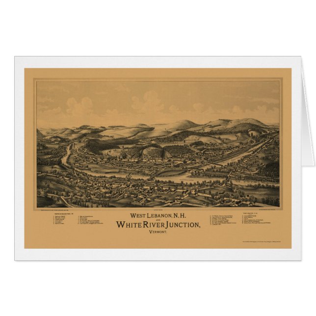 West Lebanon, NH Panoramic Map - 1889 (Front Horizontal)
