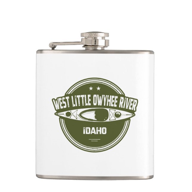 West Little Owyhee River Idaho Kayaking Hip Flask (Front)