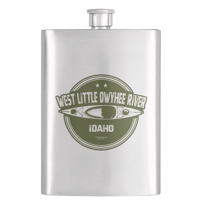 West Little Owyhee River Idaho Kayaking Hip Flask (Front)