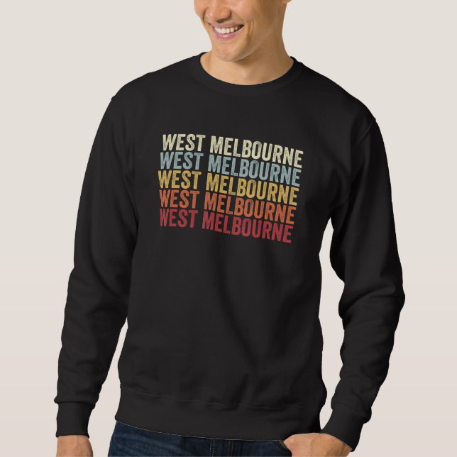 West Melbourne Florida West Melbourne FL Retro Vin Sweatshirt (Front)