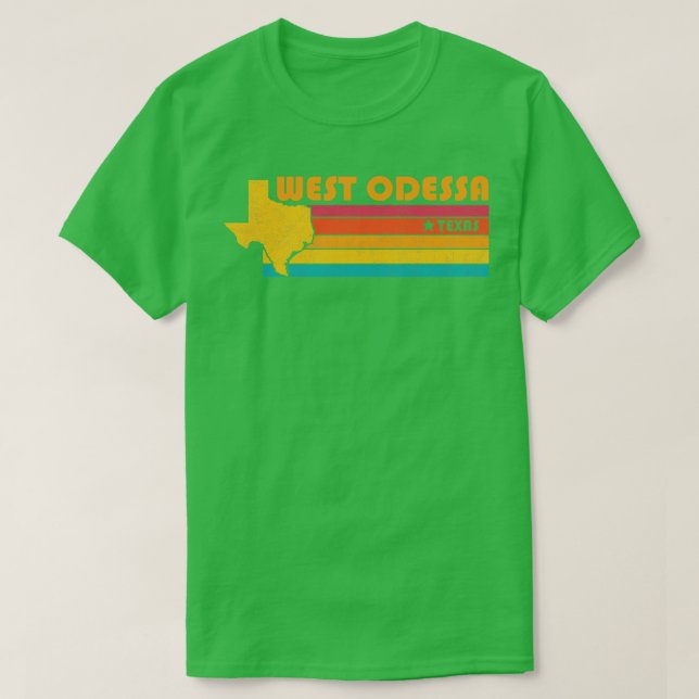 West Odessa Texas Vintage Distressed Souvenir T-Shirt (Design Front)