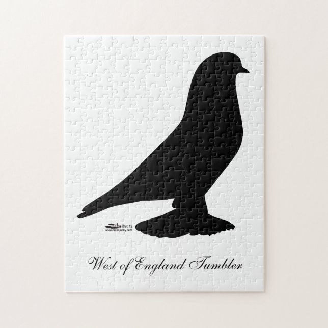 West of England Pigeon Silhouette Jigsaw Puzzle (Vertical)
