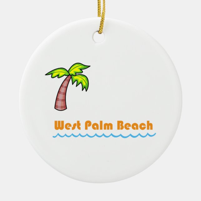 West Palm Beach Ceramic Tree Decoration (Front)