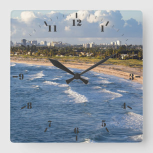 West Palm Beach coast Florida                      Square Wall Clock
