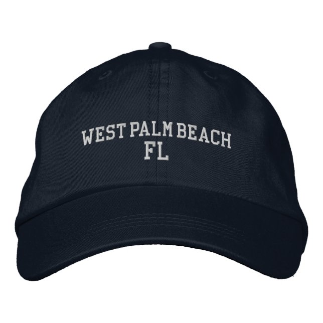 West Palm Beach Embroidered Baseball Hat (Front)