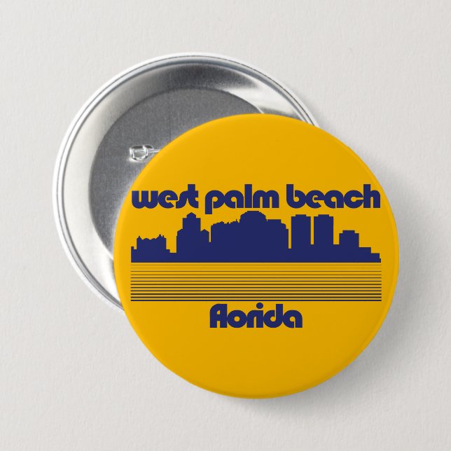 West Palm Beach Florida 7.5 Cm Round Badge (Front & Back)