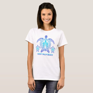 West Palm Beach Florida Blue Sea Turtle Souvenirs T-Shirt