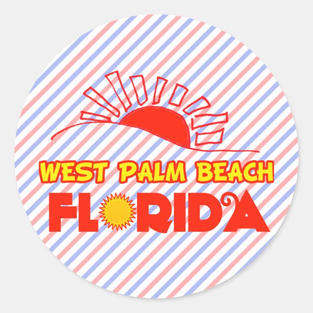 West Palm Beach, Florida Classic Round Sticker (Front)