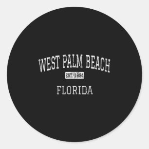 West Palm Beach Florida Fl Vintage Classic Round Sticker