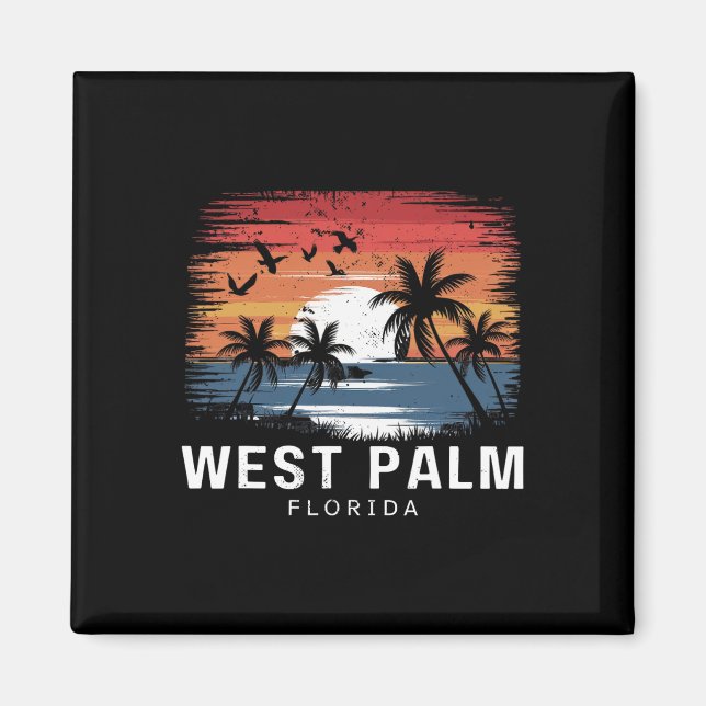 West Palm Beach Florida Surfing Surfer  Magnet (Front)