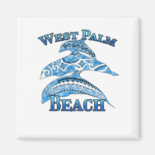 West Palm Beach Florida Vacation Tribal Dolphins Magnet