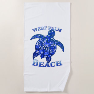 West Palm Beach Florida Vacation Tribal Turtle Towel