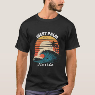 West Palm Beach Florida Women Men Surfboarding T-Shirt