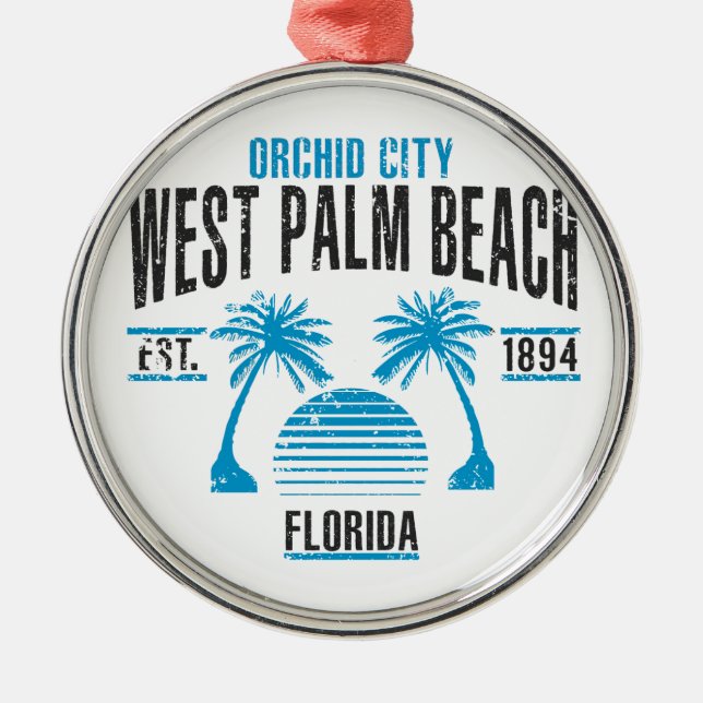 West Palm Beach Metal Tree Decoration (Front)