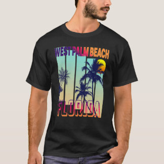 West Palm Beach Retro Vintage Style Palm Tree T-Shirt