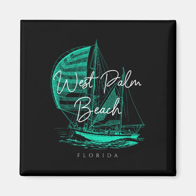 West Palm Beach Sailboat  Magnet (Front)