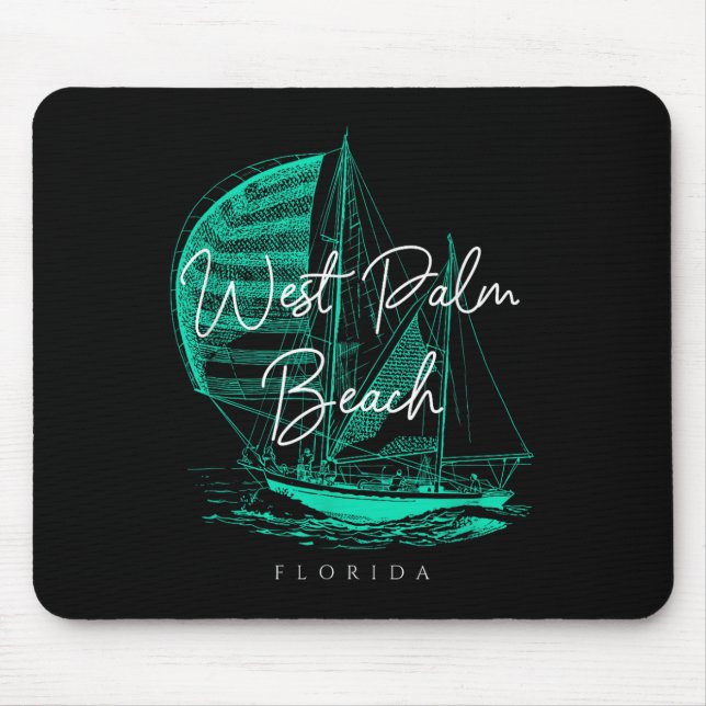 West Palm Beach Sailboat  Mouse Pad (Front)