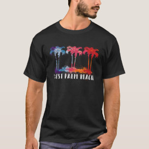 West Palm Beach Tropical Paint Splatter T-Shirt