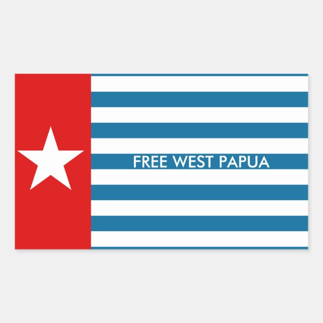 west papua rectangular sticker (Front)