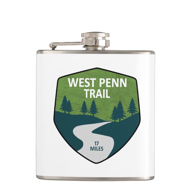 West Penn Trail Pennsylvania Hip Flask (Front)