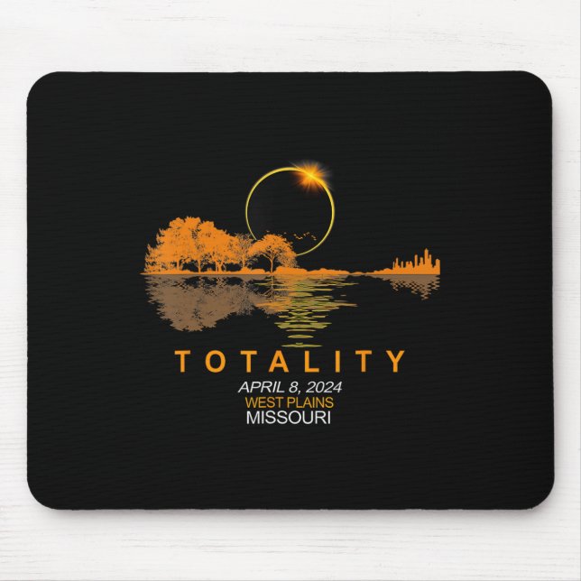 West Plains America Total Solar Eclipse 2024  Mouse Pad (Front)