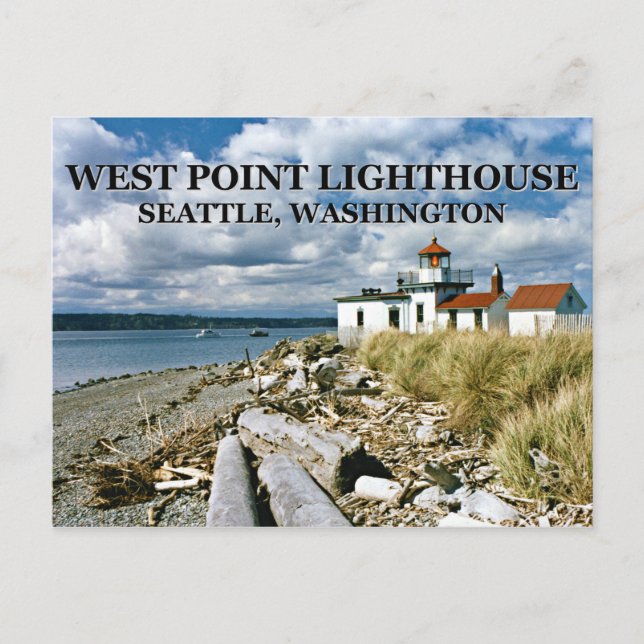 West Point Lighthouse, Seattle Washington Postcard (Front)