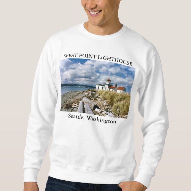 West Point Lighthouse, Washington Sweatshirt (Front)