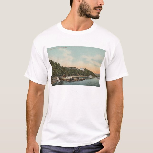 West Point, NY - View of Harbour on Hudson River T-Shirt (Front)