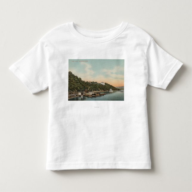 West Point, NY - View of Harbour on Hudson River Toddler T-Shirt (Front)