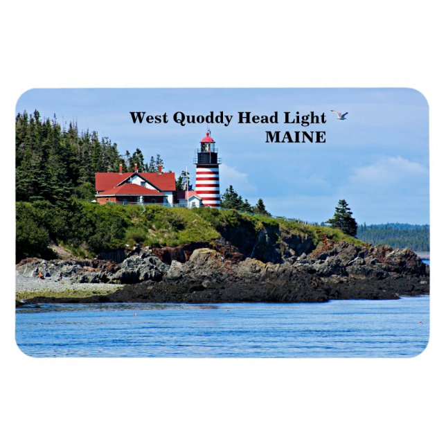 West Quoddy Head Light, Maine Premium Flexi Magnet (Horizontal)