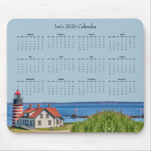 West Quoddy Head Lighthouse – 2026 Calendar Mouse Pad
