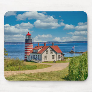 West Quoddy Head Lighthouse, Lubec, Maine Mouse Pad