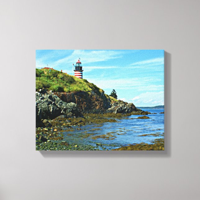 West Quoddy Head Lighthouse, Maine Canvas Print (Front)