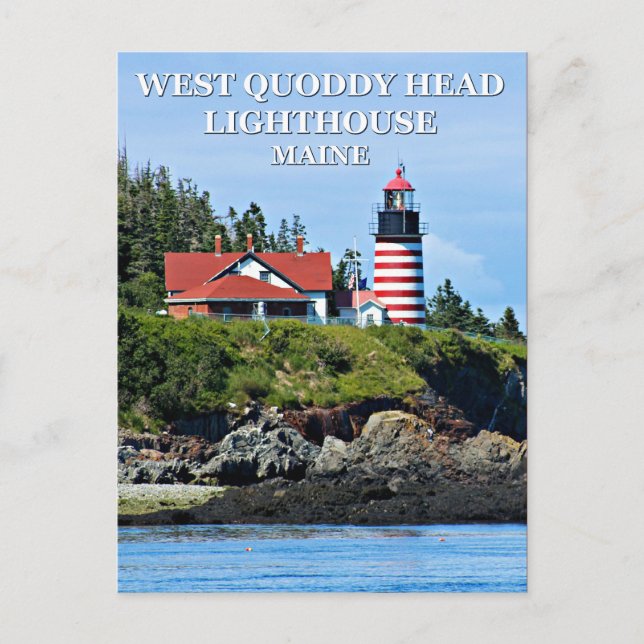 West Quoddy Head Lighthouse, Maine Postcard (Front)