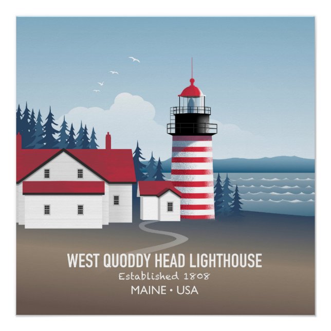 West Quoddy Head Lighthouse Poster (Front)