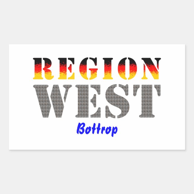 West Region - Bottrop Rectangular Sticker (Front)