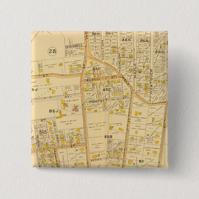 West Roxbury, Massachusetts 2 15 Cm Square Badge (Front)