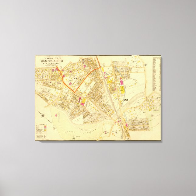 West Roxbury, Massachusetts 2 Canvas Print (Front)