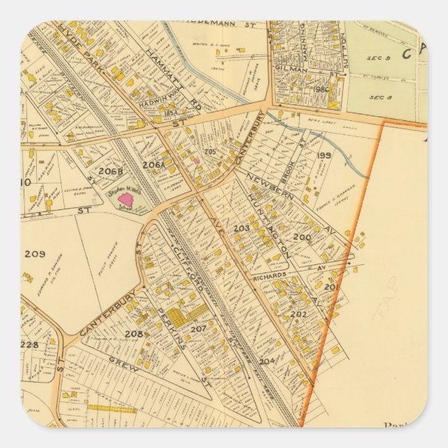 West Roxbury, Massachusetts 2 Square Sticker (Front)