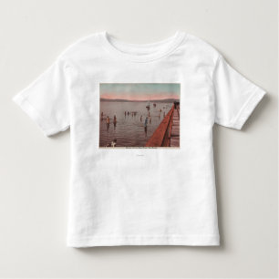 West Seattle, WA - Bathing at Coney Island Beach Toddler T-Shirt
