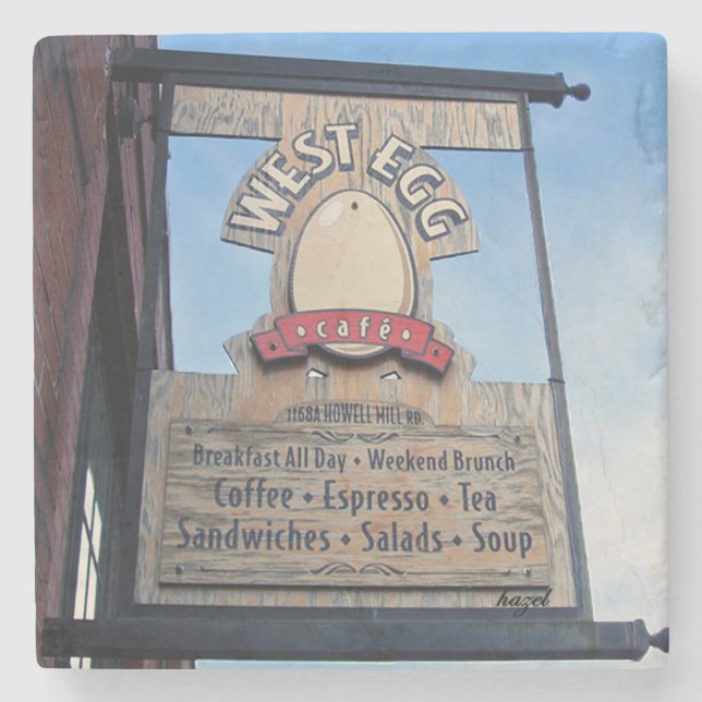 West Side, West Egg, Atlanta Marble Coasters (Front)