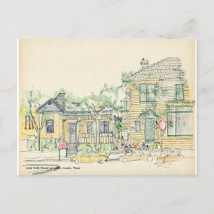 West Sixth Street at Walsh, Austin, Texas Postcard