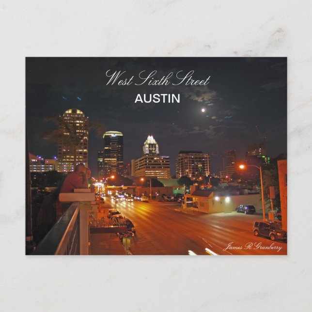 West Sixth Street Austin Post Card (Front)