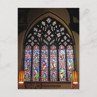 West Stained Glass Window Christ Church Cathedral Postcard