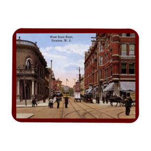 West State St., Trenton NJ 1915 Vintage Magnet