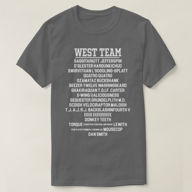 WEST TEAM EastWest College  Bowl T-Shirt (Design Front)